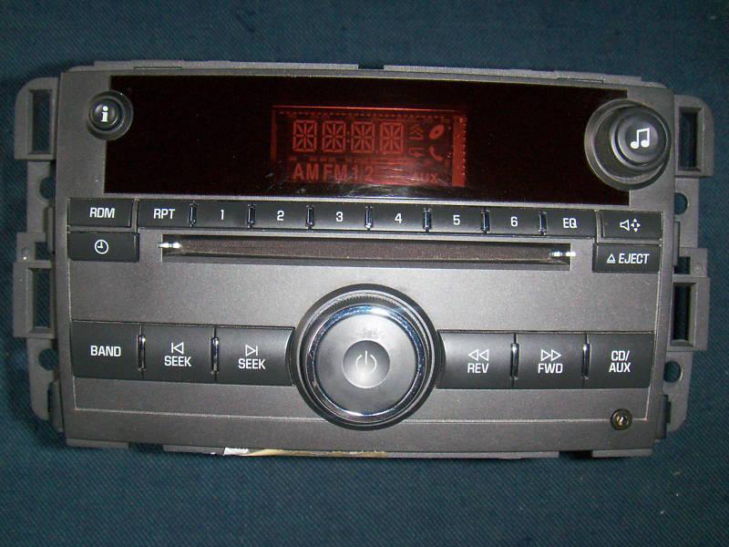 07-08 chevy torrent single cd radio aux plug tested ok factory part # 22736966 