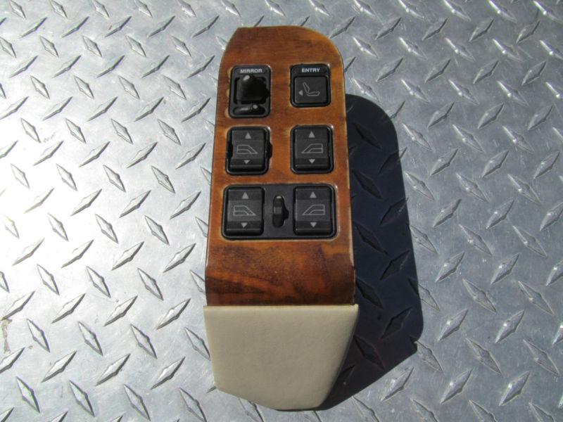 1993-1994 jaguar xj master window switch left with wood trim oem dbc 6481