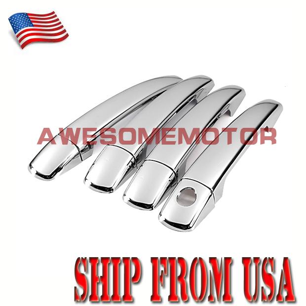 Us for peugeot citroen c4 c6 10 triple chrome side gate door handle cover trim