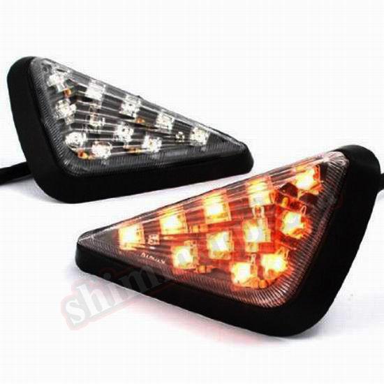 Clear flush mount led turn signals light for suzuki 2001-05 gsxr 600 750 1000