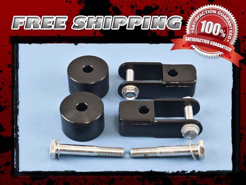 Black nylon lift kit front 2" coil spacer block 4x4 4wd w/ shock extender