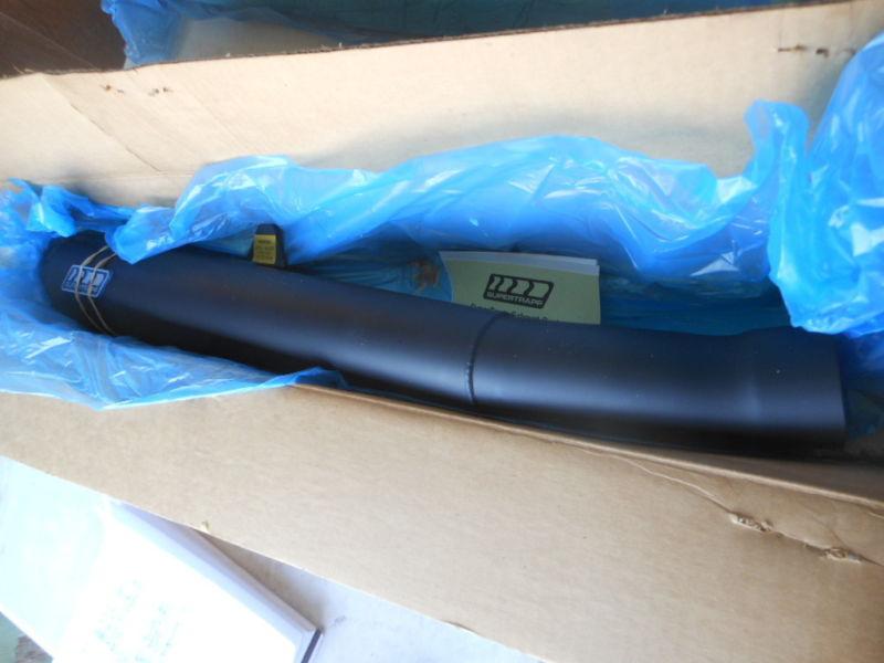 Nos 1982-83 kawasaki gpz550 zx550 supertrapp muffler megaphone black 4msm-60551