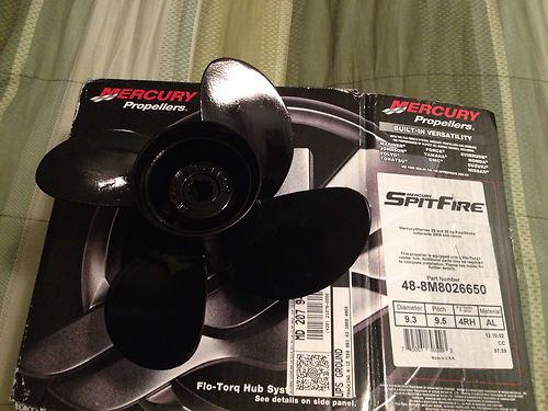 Mercury spitfire boat propeller 9.3 4 fin prop