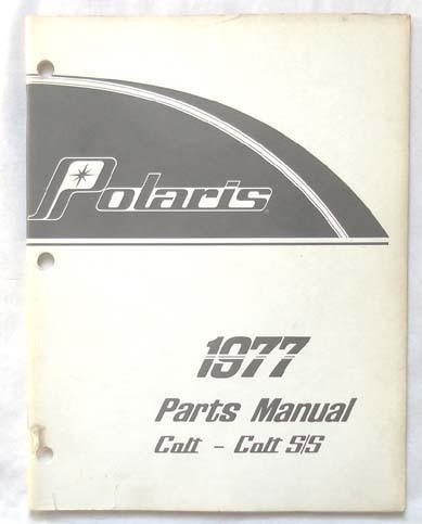 1977 polaris colt and colt ss    snowmobile  parts catalog book original