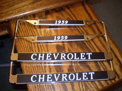 1959 chevrolet license plate frames!
