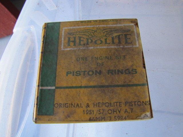 Nos bsa a7 hepolite piston ring set triumph or other british motorcycle