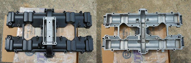 Suzuki gs1100 valve cover-powder coated in black wrinkle