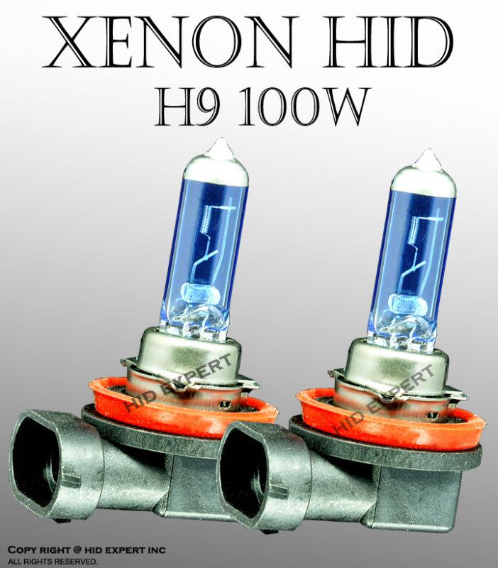 H9 100w pair high or low beam or fog light xenon hid white bulbs gr3 abls dot