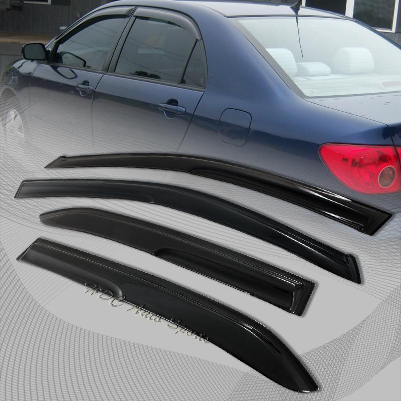 08-12 toyota corolla acrylic door window deflector rain guard sun shade visor