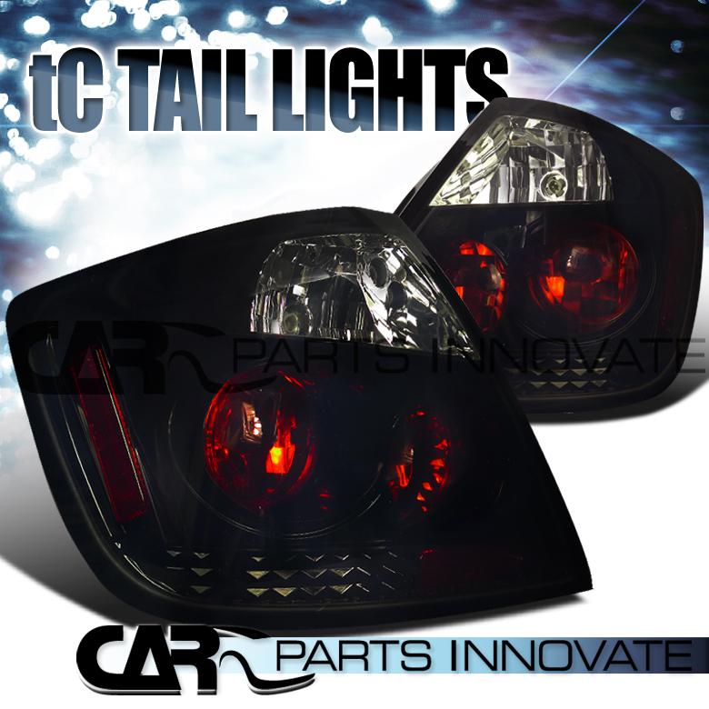 Piano black 2004-2010 scion tc smoke altezza tail lights brake lamps