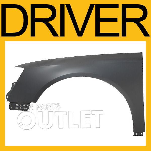 06-09 volkswagen new passat driver side front fender primed black steel left l/h