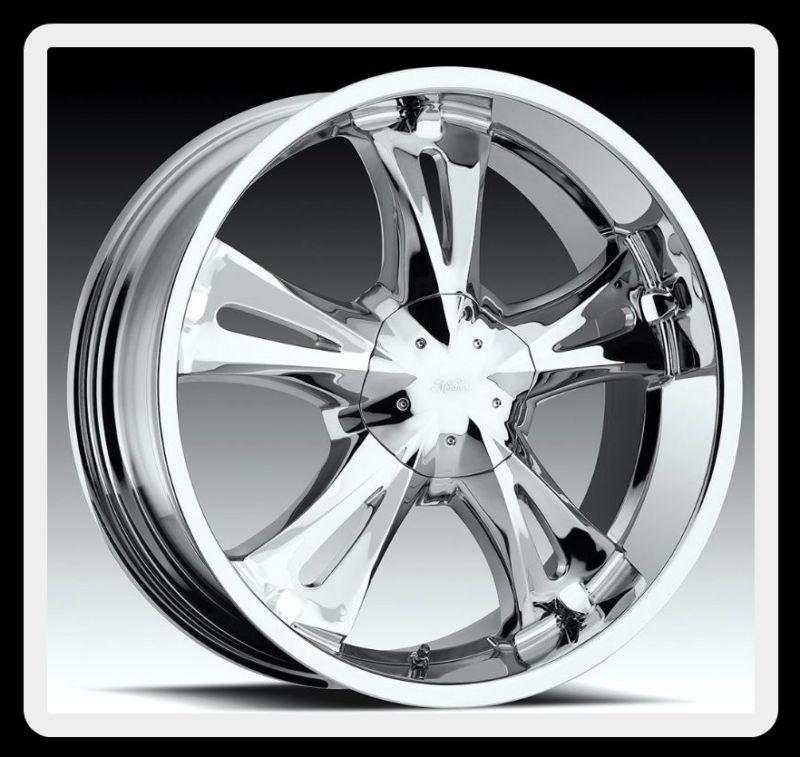 18" milanni 554 bitchin 5x4.5 charger cordoba gtx chrome wheels rims free lugs