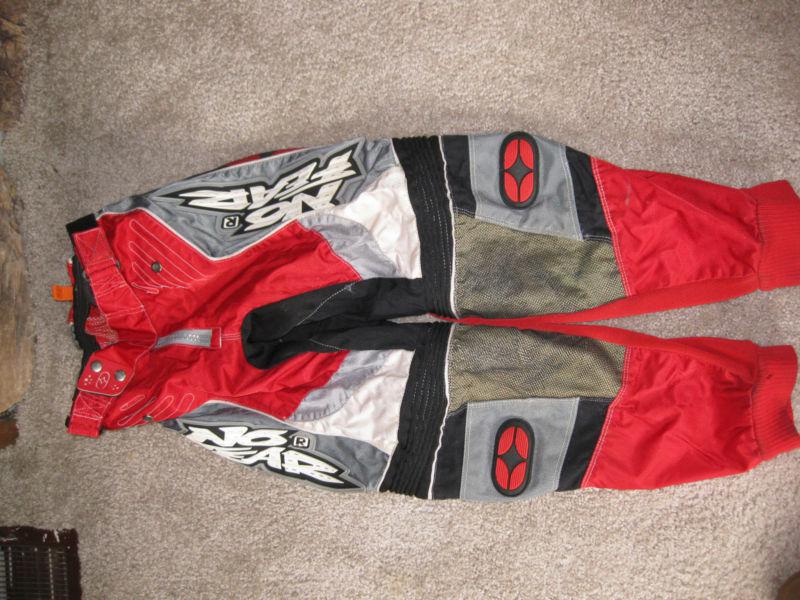 No fear motorcross pants 30" red/black/grey