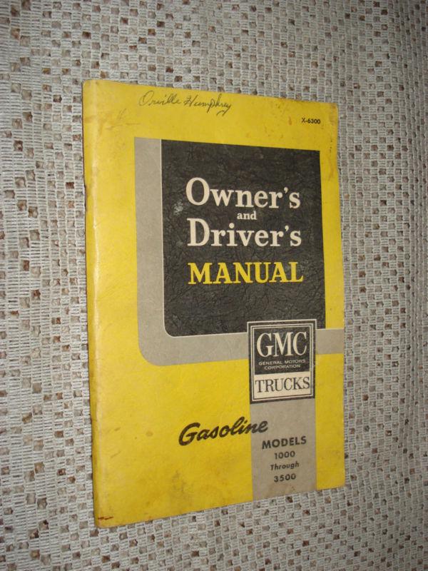 1963 gmc owners manual original rare glovebox book original