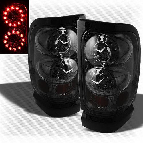 Smoked 94-01 dodge ram led tail lights smoke brake lamps pair brand new set