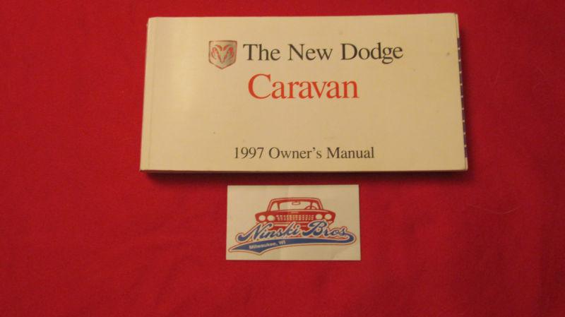 1997 dodge caravan owners manual 97