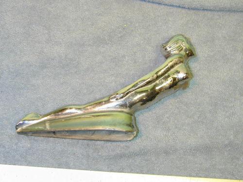 Chrome flying goddess girl car truck hood ornament metal lady no wings