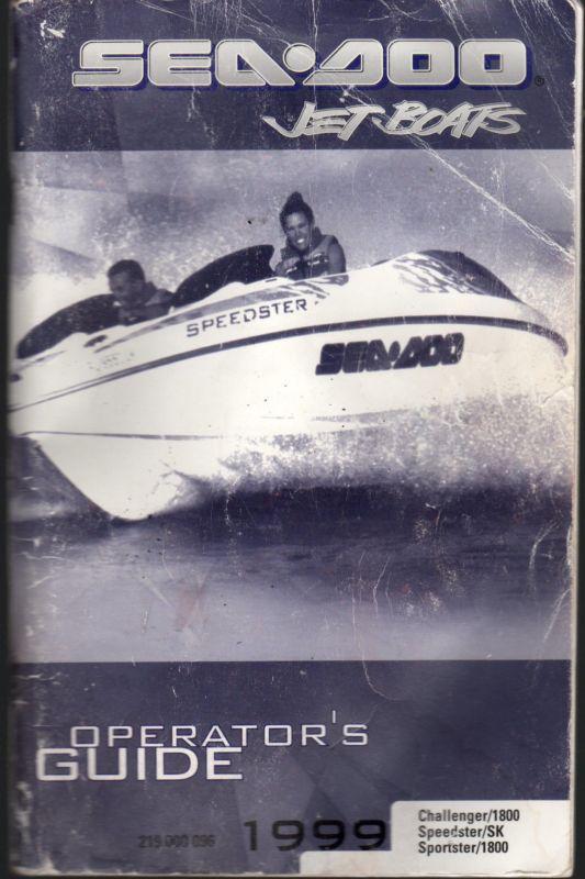 1999 sea doo jet boats challenger, speedster, sportster operators manual