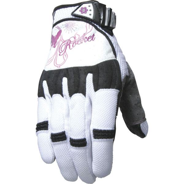 White/purple s joe rocket heartbreaker women's gloves