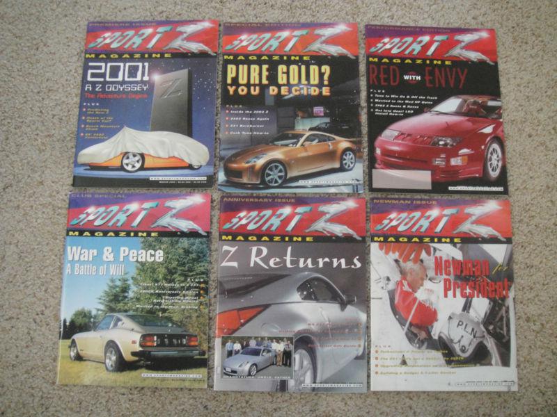 Extremely rare lot of 6 sport z mags premiere issue nissan 300zx 350z 370z