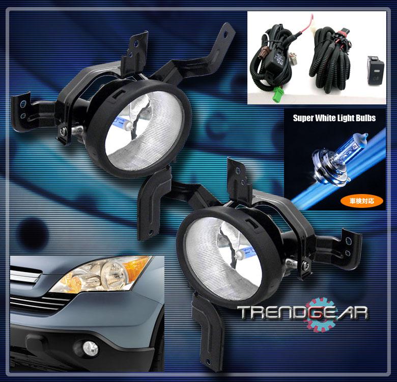 07 08 09 honda cr-v ex lx sport jdm bumper chrome fog lights lamp+oem switch kit