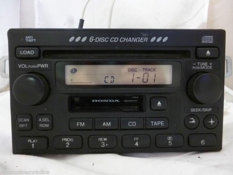 98-02 honda accord odyssey radio 6 cd cassette theft code 39100-s84-a300 1ta1 *