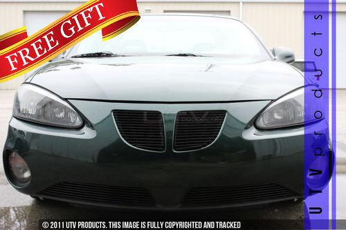 2004 - 2008 pontiac grand prix upper replacement & bumper black billet grille 04