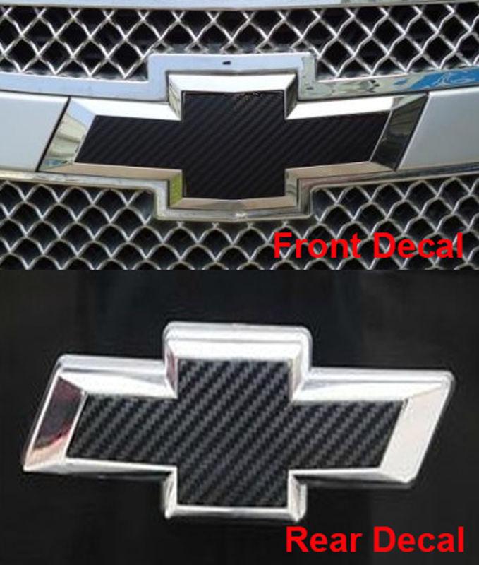  carbon fiber emblem logo badge decal front and rear sticker for chevy cruz  