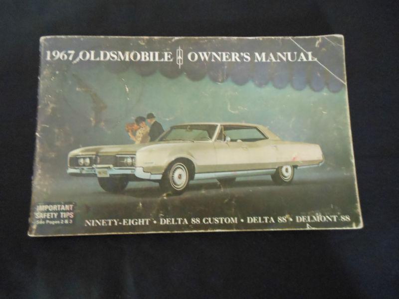 1967 oldsmobile owner's manual - vintage - glove box manual