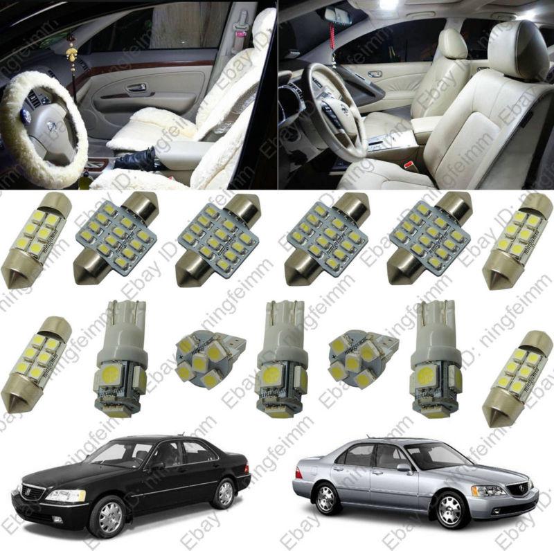 13x white led lights interior package kit for 1999-2004 acura rl 4432#