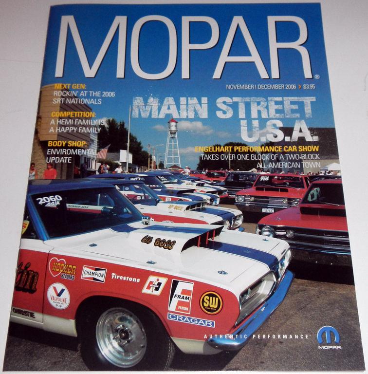 Nov dec 2006 mopar magazine brochure ft dodge jeep 2007 chrysler sebring sedan +