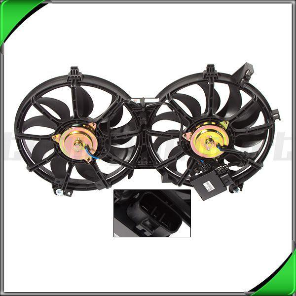 09-13 nissan 370z auto trans radiator condenser dual fan unit assembly 07-08 g35