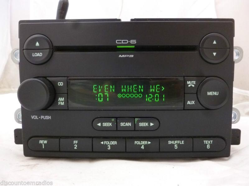 2007 mercury montego & ford five hundred 6 cd radio mp3 7g1t-18c815-ba oem *