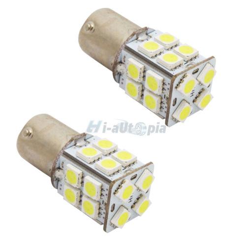 2x 1156 ba15s 5050 smd 20 led bulb turn signal light lamp white 