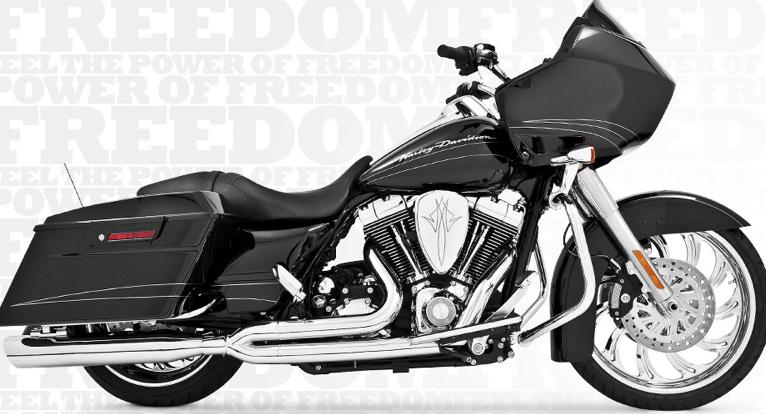 Freedom performance exhaust union 2-into-1 chrome harley flt 1995-2013