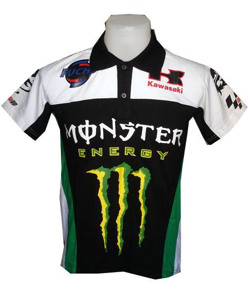 Buy New KAWA Motorcycle Sport Racing Team Motor Biker Black Mens Polo ...