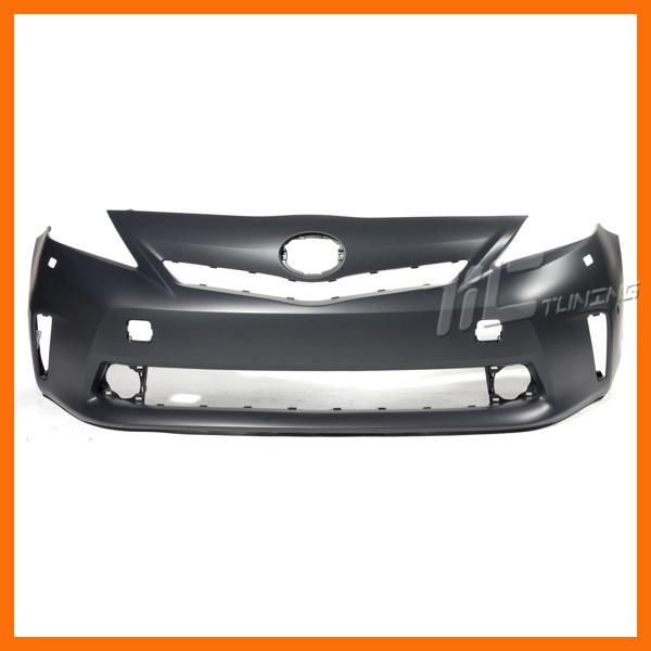 12-13 toyota prius v front bumper cover to1000390 primered for led h/lamp wo pcs