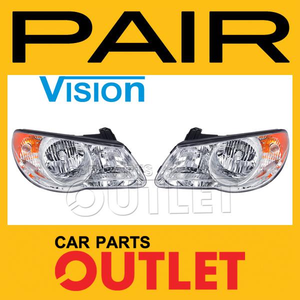 Driver passenger side headlamp lights assembly left right pair for 07-09 elantra