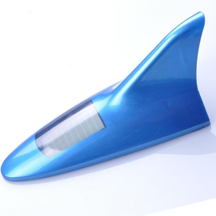 Solar shark fin car tail light vehicle car alarm caution solar lights 6led blue