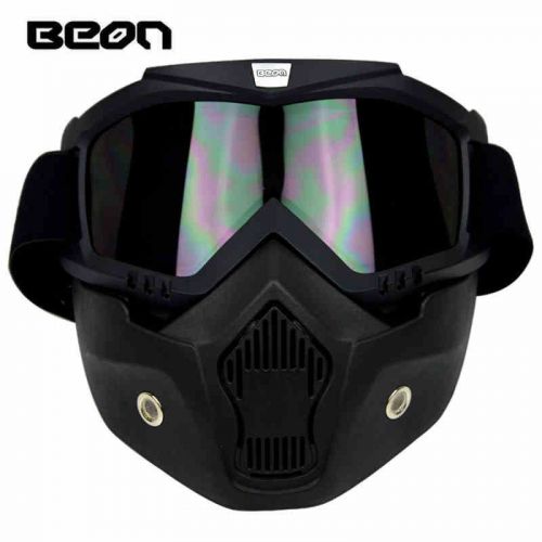 Beon motorcycle face mask dust mask with detachable goggles and mouth filter