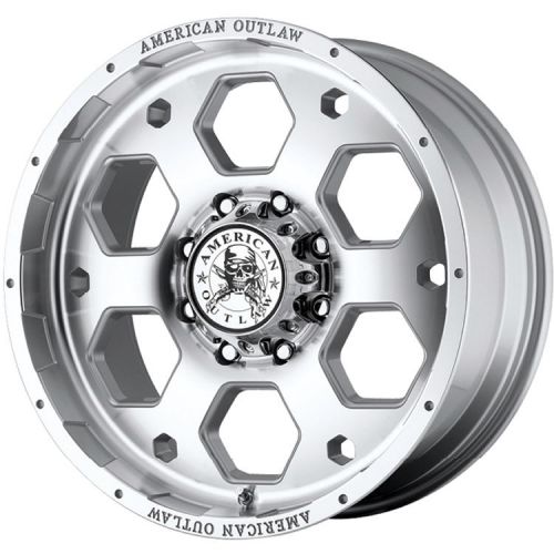 20x9 silver american outlaw colt 8x6.5 +10 rims trail grappler 295/60/20