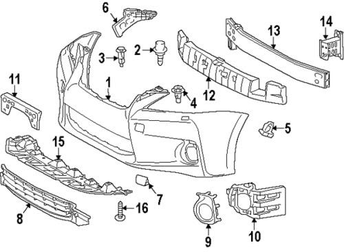 Lexus 5202176030 genuine oem factory original reinf beam