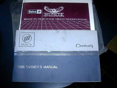 1986 buick century owners manual kit