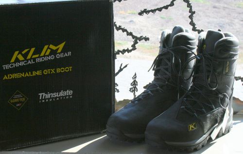 Klim adrenaline gtx boot snowmobile thinsulate insulated new nib gore-tex 7  9