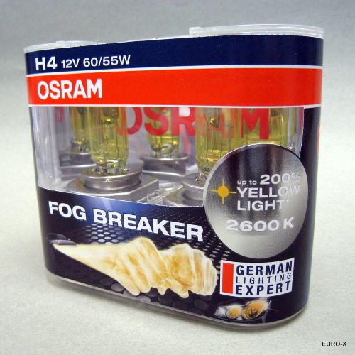 H4 9003 osram 12v 55w/60w fog breaker 2600k yellow globes head light #ea5 2 pcs