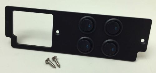 87-93 ford mustang 5.0 foxbody ashtray plate panel with blue switches   - black