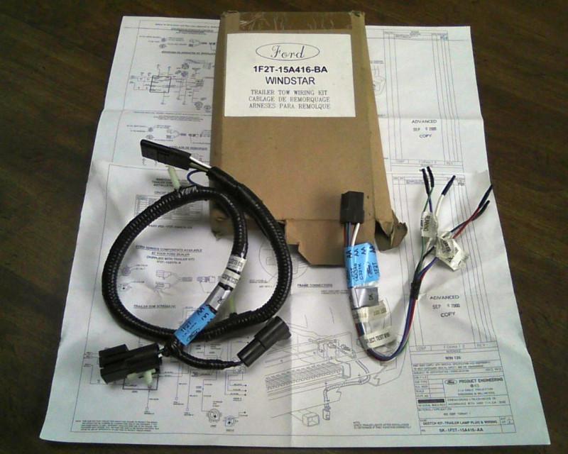 New oem  ford windstar trailer tow wiring kit part# 1f2t-15a416-ba