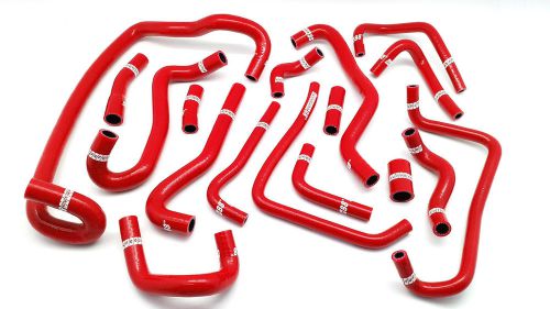 Autobahn88 silicon radiator heater hose kit - skyline r32 gtst rb20det - red