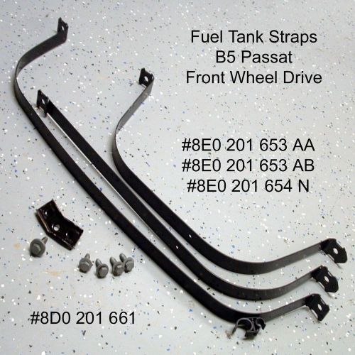 Vw b5 passat sedan gas fuel tank straps 98-1 tensioning mount bracket 8e0201654n