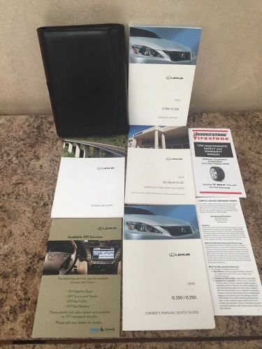 2010 lexus is350 is250 is 250 350 owners manual set w/ warranty guide and case